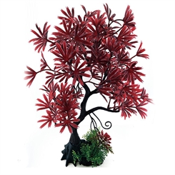 Plast plante rød bonsaitræ - 15x30cm
